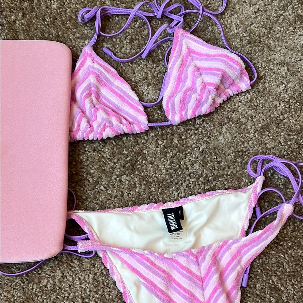 Triangl Swimwear Pink and Purple Bikini